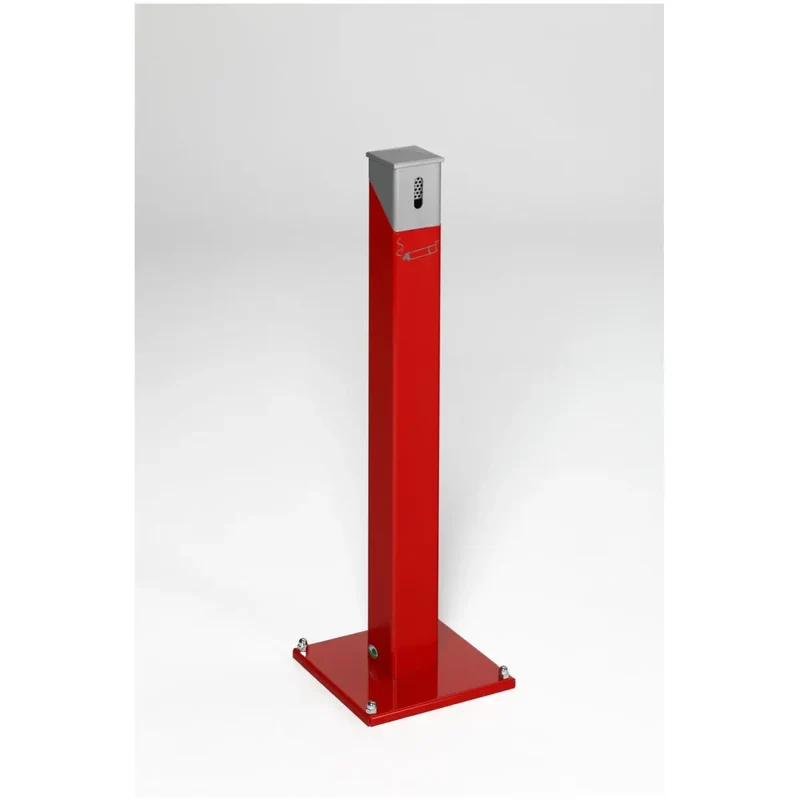 Ascher-Standsäule SG 105 E Korpus rot - Kopfteil silber