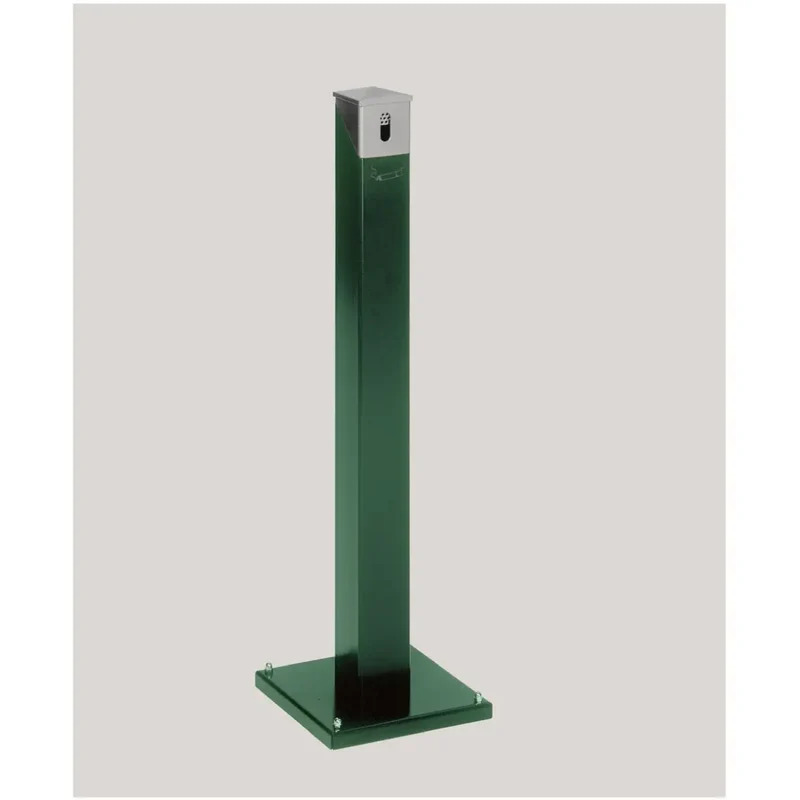 Ascher-Standsäule SG 105 E Korpus moosgrün - Kopfteil silber