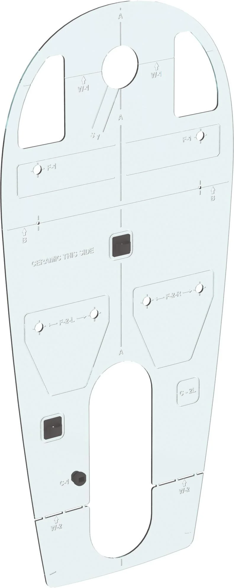 Ideal Standard Sphero Installationsschablone mit Kabelhalter und Dichtung