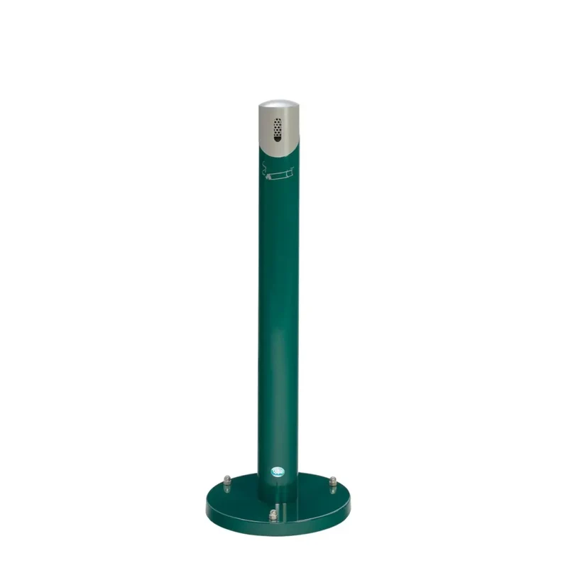Ascher-Standsäule SG 105 R Korpus moosgrün - Kopfteil silber