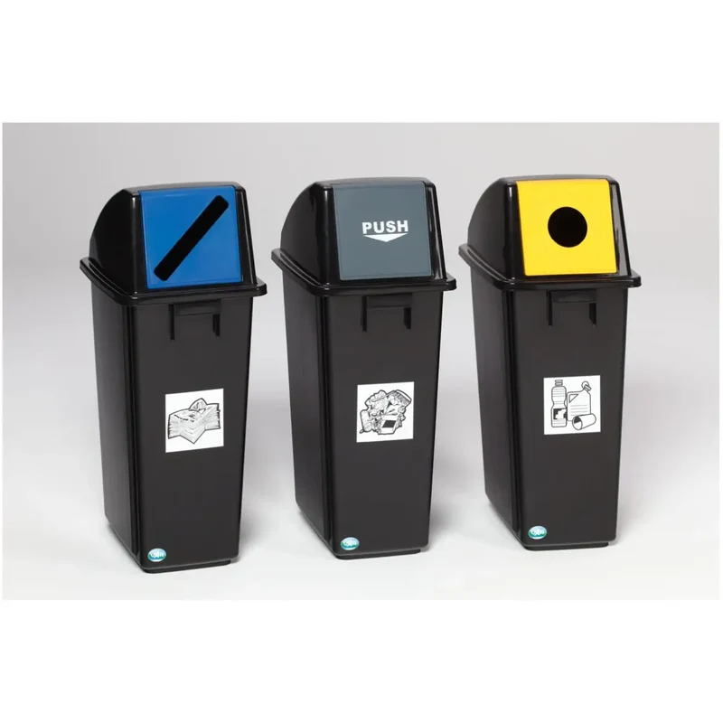 KS-Wertstoffsammler 58 ltr. Einwurfklappe blau