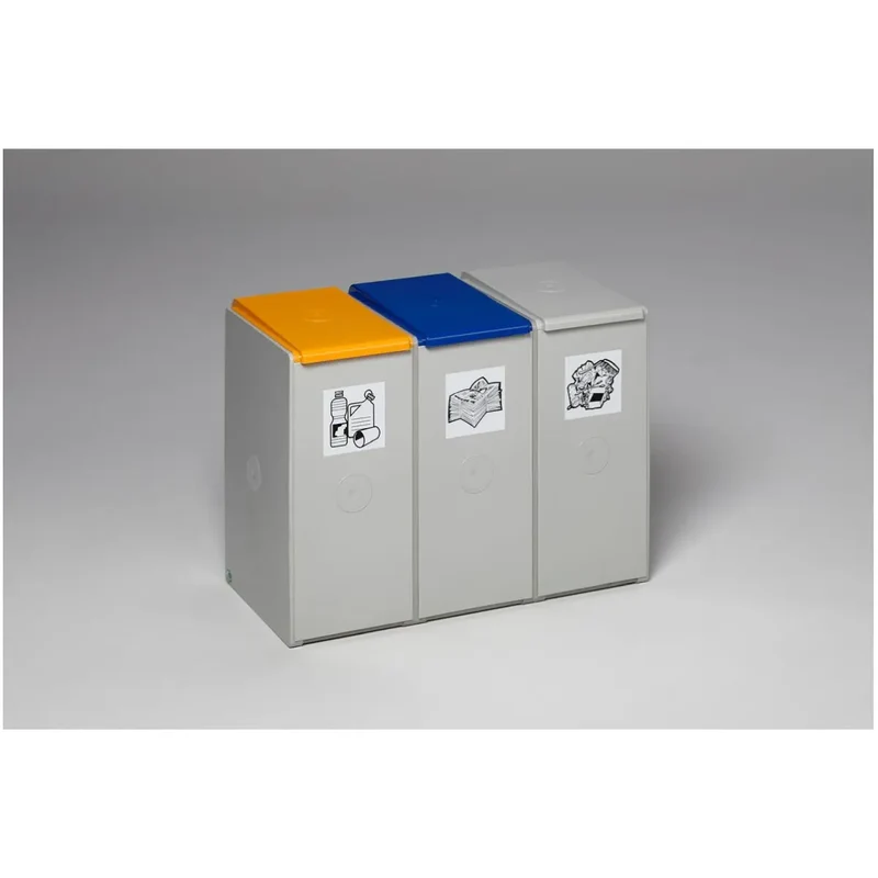 Kunststoffcontainer 40 L 3-fach ohne Deckel