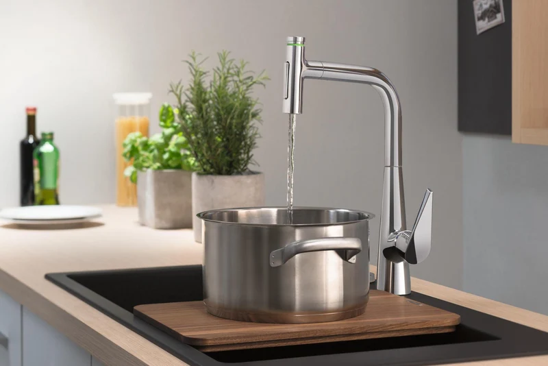 hansgrohe Schneidebrett Nussbaum dunkel F15 – Passend für S51 SilicaTec & S71 Edelstahlspülen
