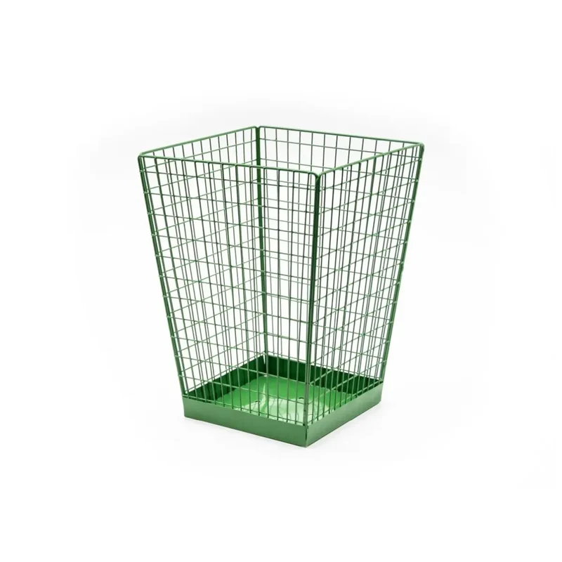 Drahtabfallkorb feuerschlußverzinkt und RAL 6010 grasgrün Höhe: ca. 49 cm