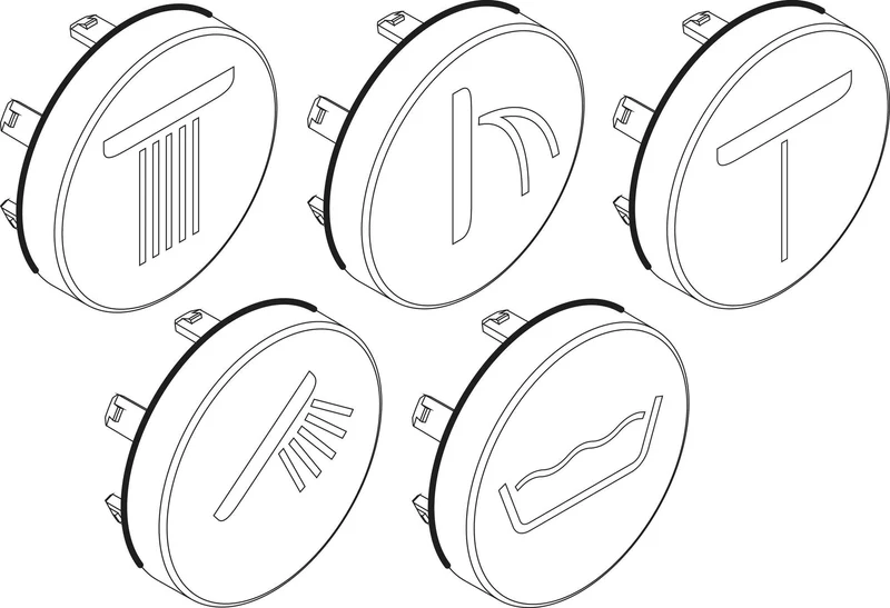 Hansgrohe Symbol-Set Taste Push Select – Chrom-Ersatzteil für hansgrohe Armaturen