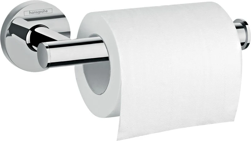 HANSGROHE Logis Universal Papierrollenhalter chrom – Wandmontage, Messing, ohne Deckel