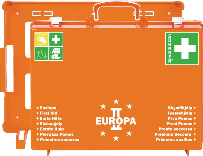 SÖHNGEN Erste Hilfe Koffer EUROPA II DIN 13169-2021 orange ABS-Kunststoff
