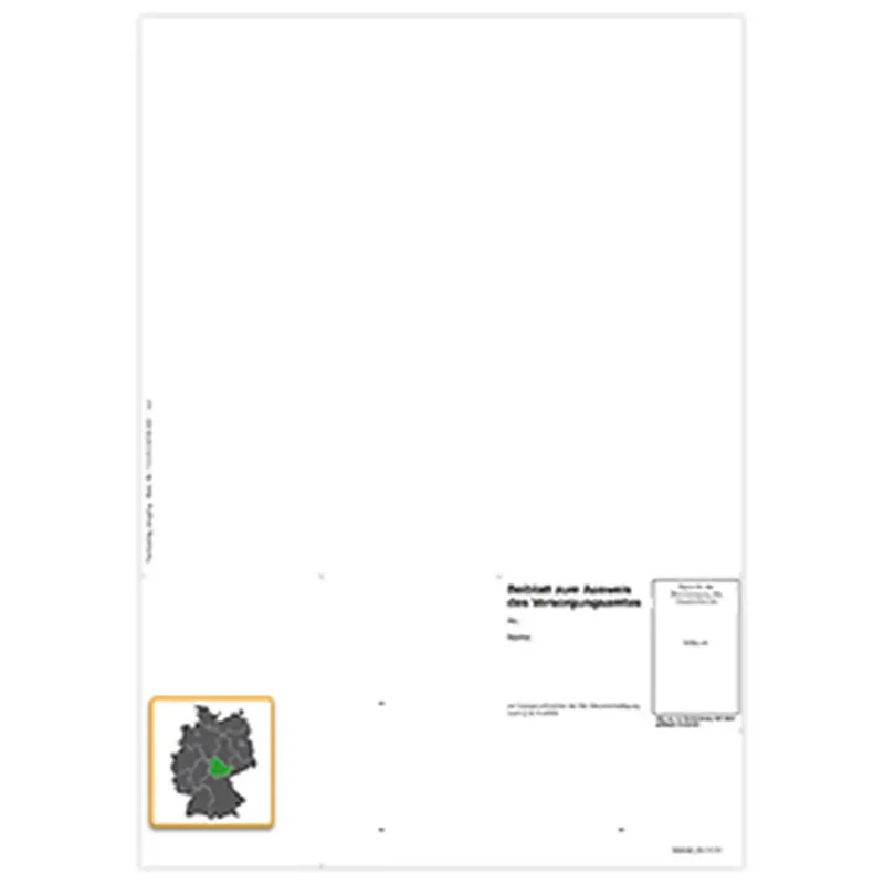 Beiblatt zum Ausweis des Versorgungsamtes, 500 Stück