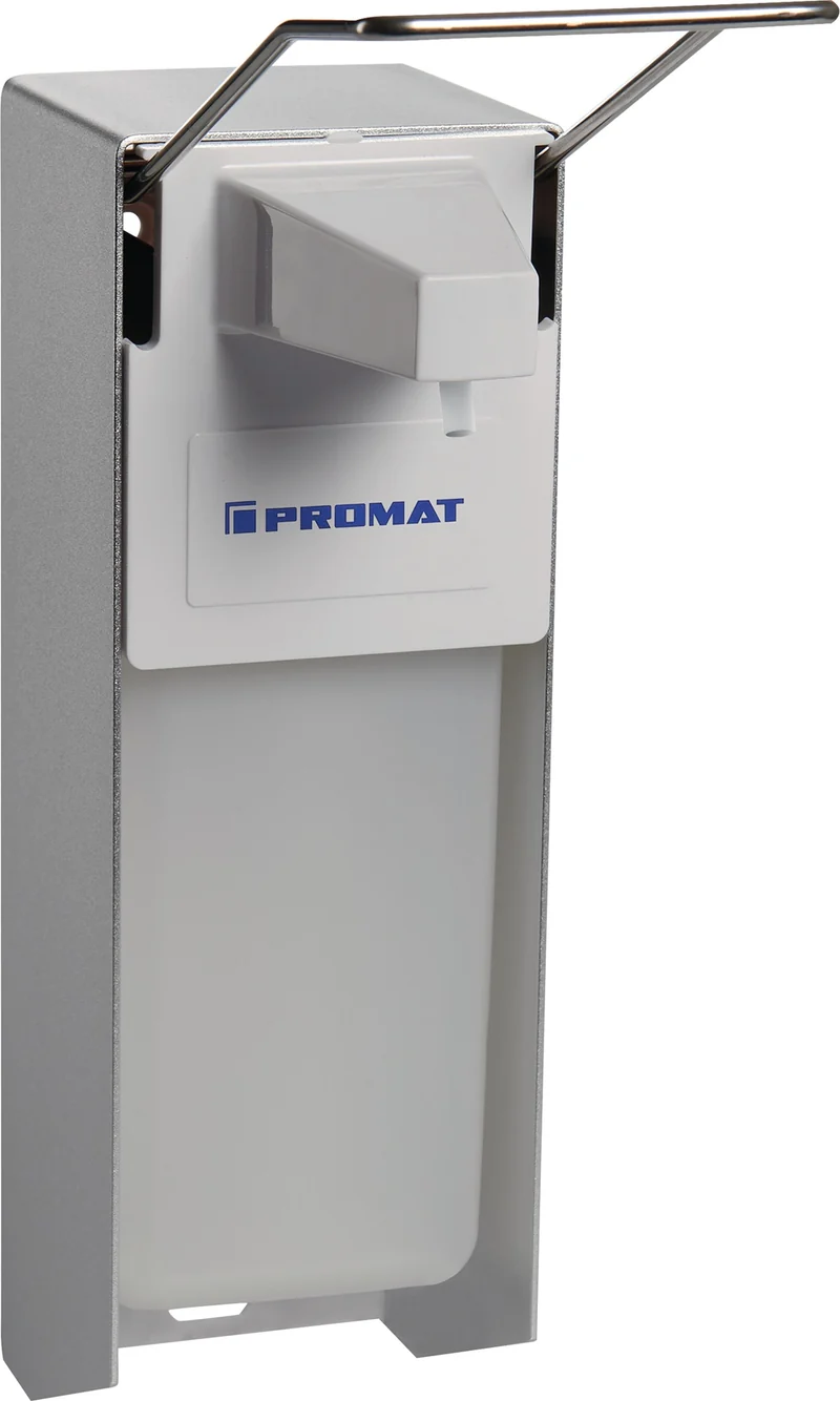 PROMAT Desinfektions- und Seifenspender 1 l mit Hebel, ABS, weiß, Wand- oder Säulenmontage