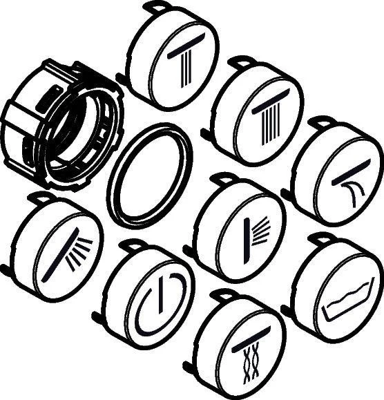 AXOR Symbol-Set Schwarz von Hansgrohe – Passgenaues Zubehör für Axor Armaturen