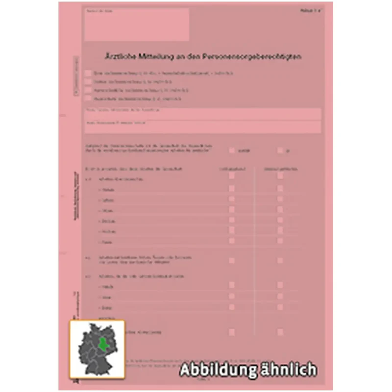 Ärztliche Mitteilung an Personensorgeberechtigten zur Nachuntersuchung, Anlage 3a DIN A4, 100 Satz