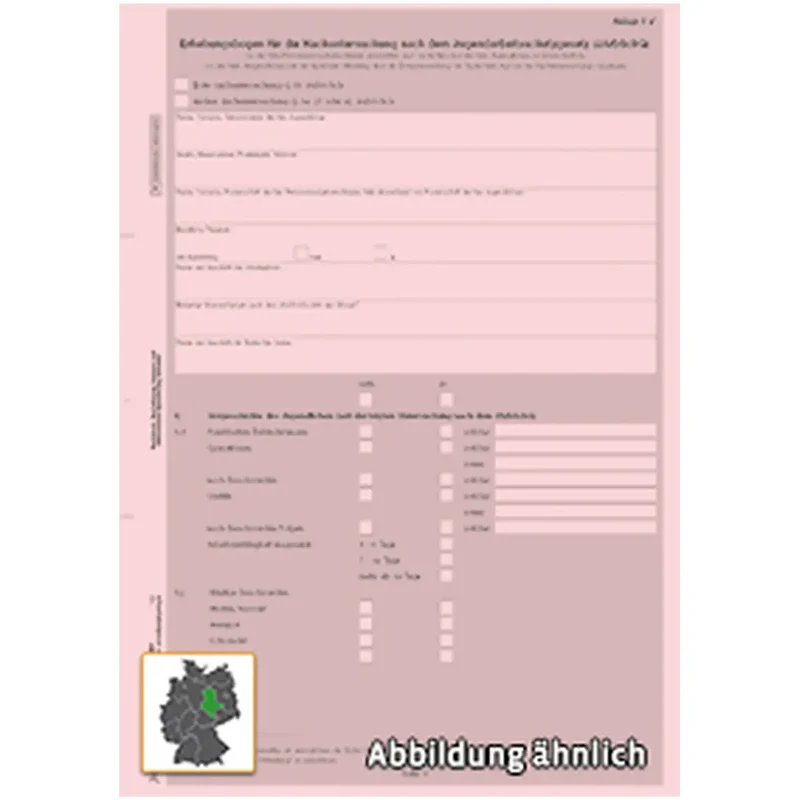 Erhebungsbogen zur Nachuntersuchung, Anlage 1a, DIN A4, 25 Satz