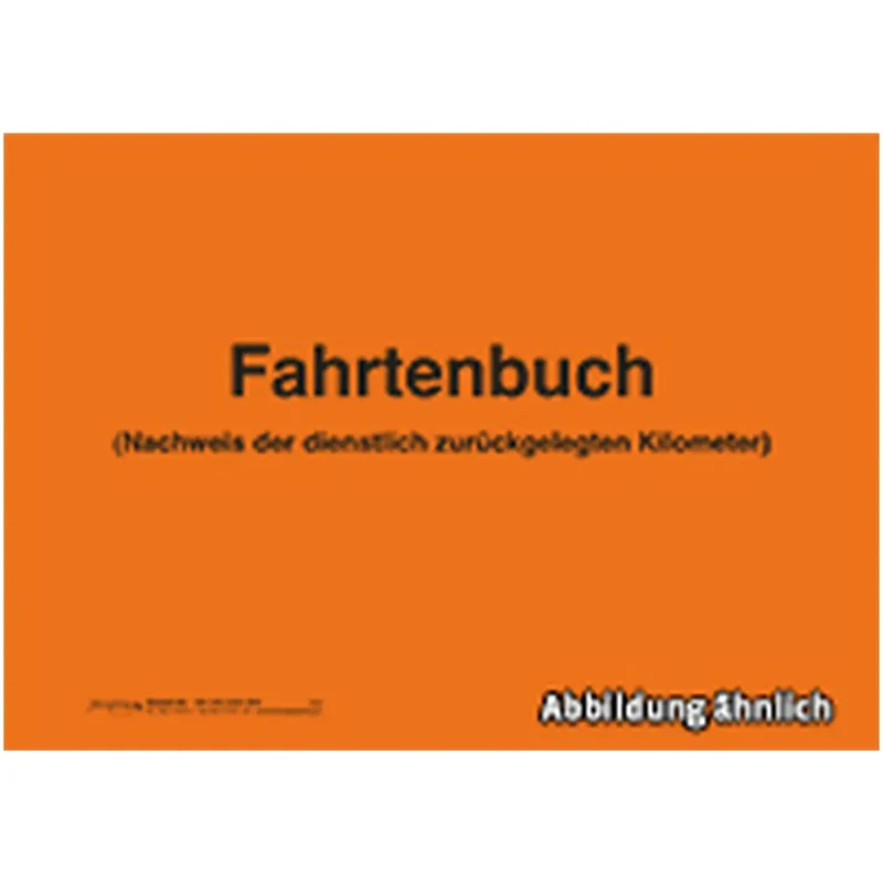 Fahrtenbuch, DIN A5 40-seitig, orange, 40 Heft