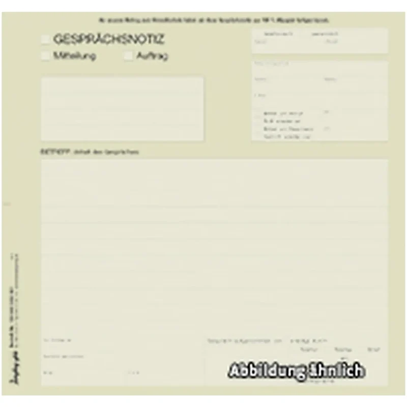 Gesprächsnotiz, 2/3 DIN A4, Recycling, Block à 100 Blatt, 25 Block
