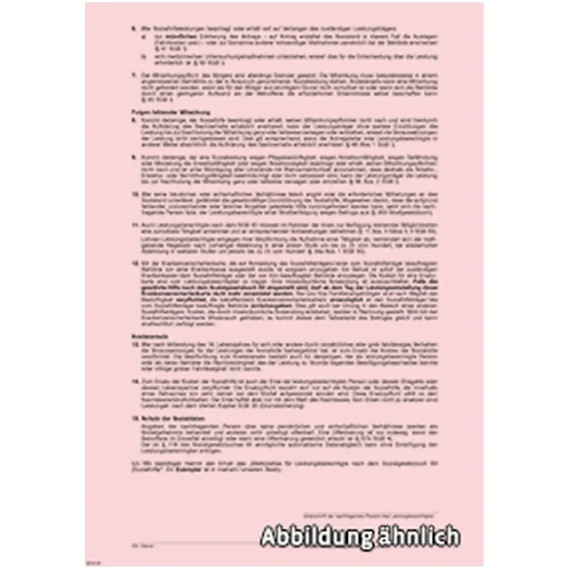 Merkblatt für Leistungsberechtigte nach dem SGB XII, A4 2-fach, 500 Satz