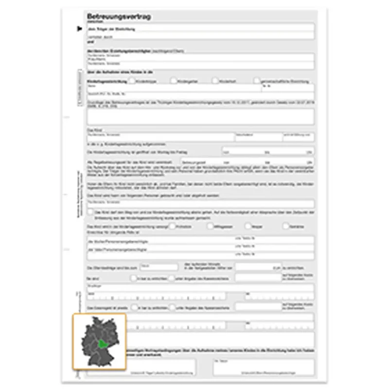 Betreuungsvereinbarung, A4, 2-fach, 50 Satz