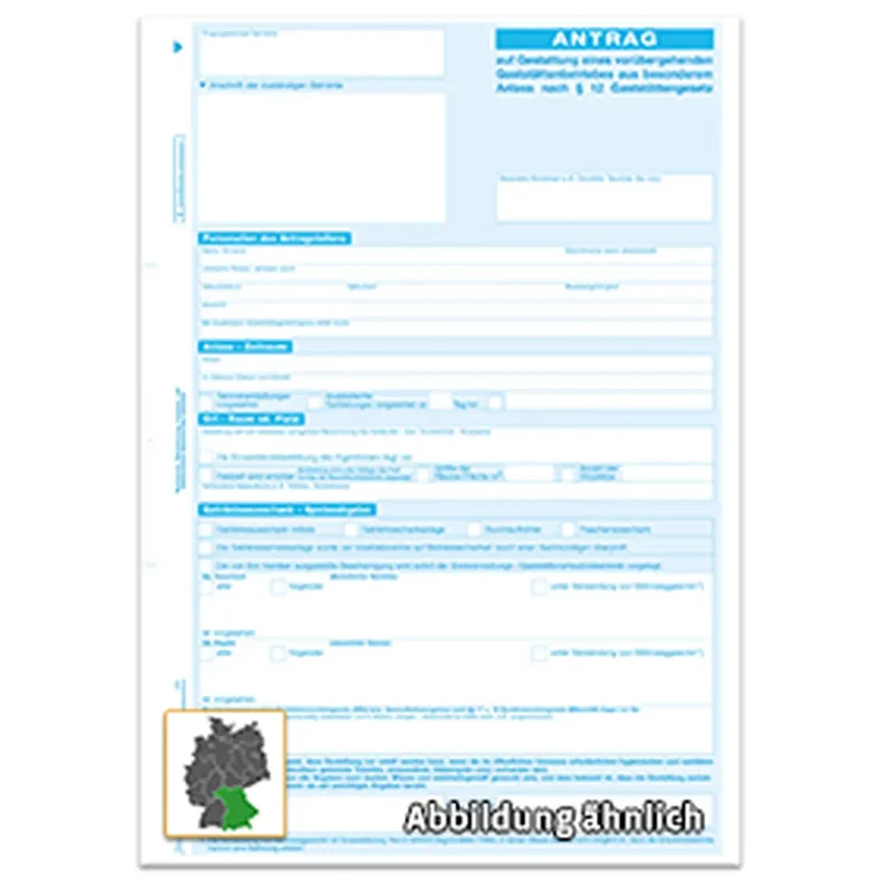 Antrag § 12 GastG (Variante), A4, 300 Stück