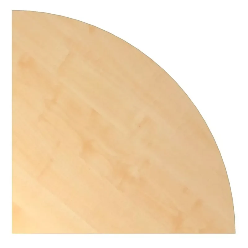 Verkettungswinkel Viertelkreis für 4-Fuß-Schreibtisch - 80 x 80 cm, Ahorn, mit Montageservice