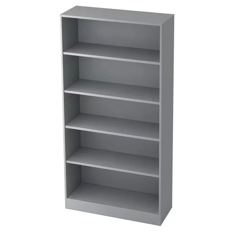Regal - breit, 5OH, 100 cm breit, Sockelblende, Grau, mit Montageservice