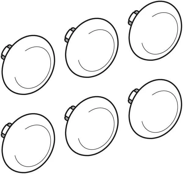 GEBERIT Smyle Set Puffer für WC-Deckel – 2 Stück, zum Stecken, Slim Smyle WC-Sitz