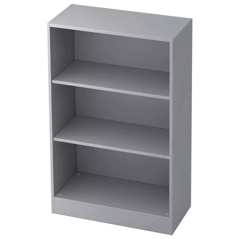 Regal - 3OH, 80 cm breit, Sockelblende, Grau, mit Montageservice