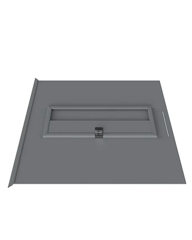 Wahlurne aus Kunststoff 120L, H.90 x B.45 x T.45 cm mit Einwurfschlitz und Verschluss 25 x 2 cm, hellgrau mit Vorhängeschloßvorrichtung
