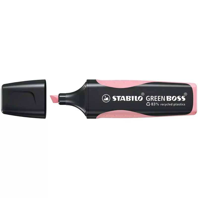 Umweltfreundlicher Textmarker - GREEN BOSS Pastel - Einzelstift - rosiges Rouge