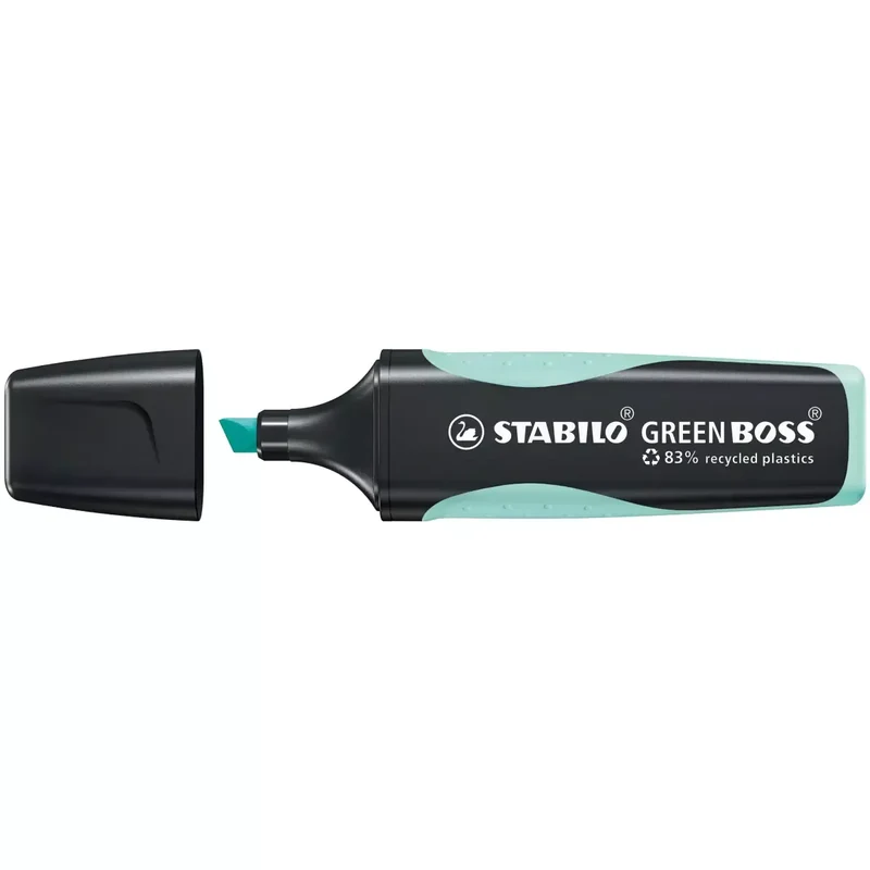 Umweltfreundlicher Textmarker - GREEN BOSS Pastel - Einzelstift - zartes Türkis