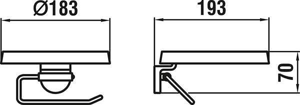 LAUFEN Toilettenpapierhalter KARTELL Deko-Disc kristallklar 185x185 mm
