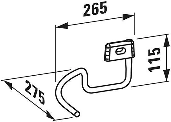 LAUFEN Handtuchhalter VAL chrom, Aufhängefläche 270 mm – Design von Konstantin Grcic