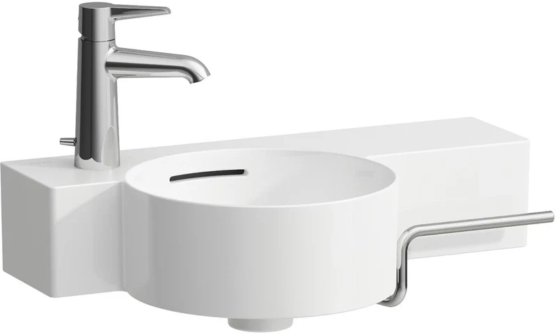 LAUFEN Handtuchhalter VAL Chrom 175 mm für Handwaschbecken H815283 – Designer-Accessoire von Konstantin Grcic
