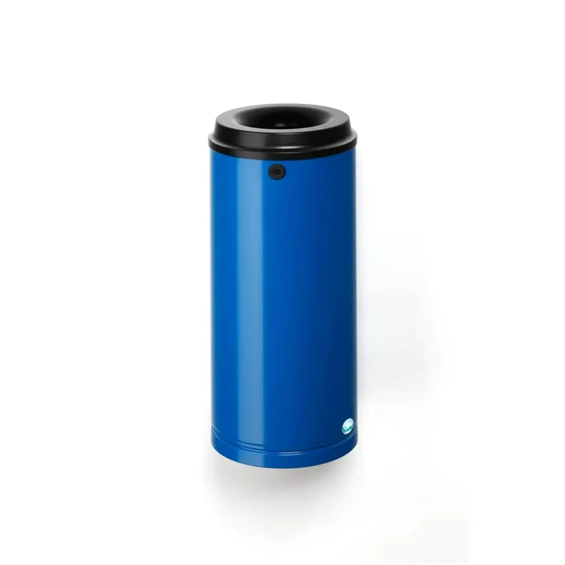 Papierkorb 24 Liter mit Wandhalterung enzianblau