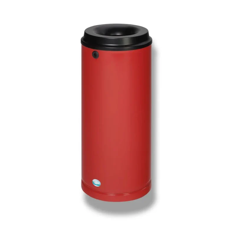 Papierkorb 24 Liter mit Wandhalterung rot