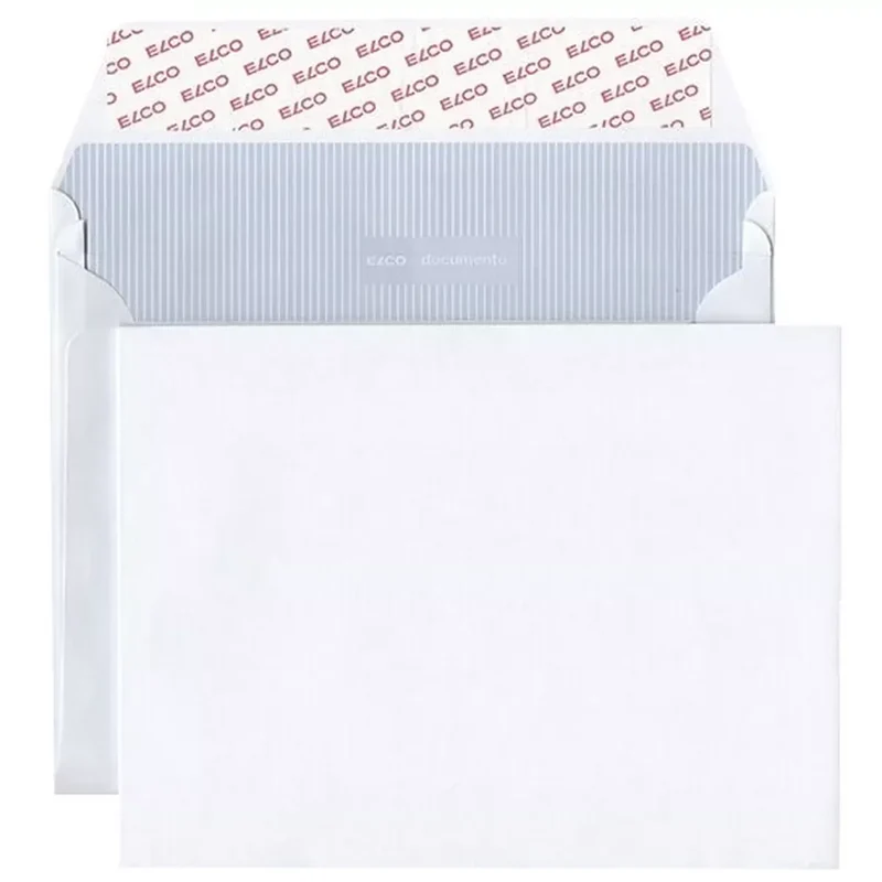 Versandtasche documento - C5 plus, weiß, 120 g/qm, Haftklebung, 20 mm Seitenfalte