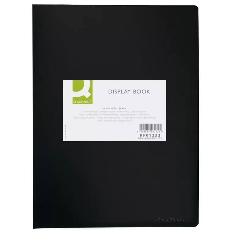 Sichtbuch - 20 Hüllen, Einband PP, 450 mym, schwarz