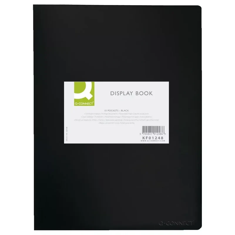 Sichtbuch - 10 Hüllen, Einband PP, 450 mym, schwarz