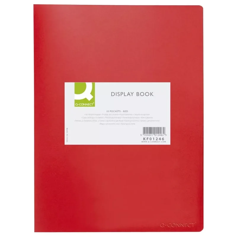 Sichtbuch - 10 Hüllen, Einband PP, 450 mym, rot
