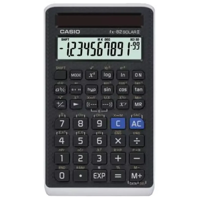 Schulrechner FX-82 Solar - 10+2-stellig, schwarz