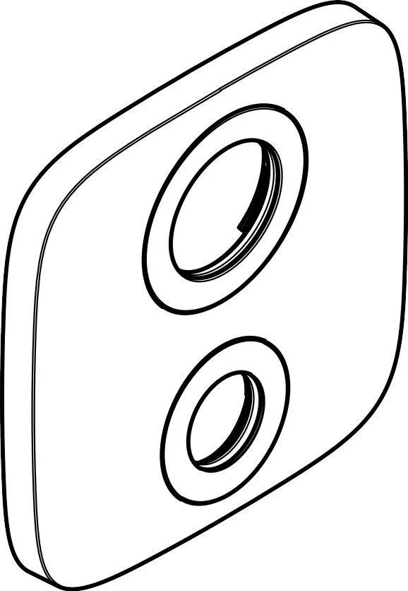 HANSGROHE HG Rosette für vertauschte Anschlüsse Ecostat E 155x155mm 1 Verbraucher Chrom