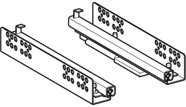 Geberit Schubladenschienen-Set 25 cm für Acanto WTU – Verkürzte Ausladung