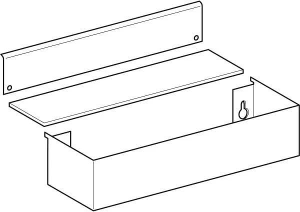 Geberit Staubox für Spiegelschrank – Metall Regalbox 243818001 Acanto SPS 75