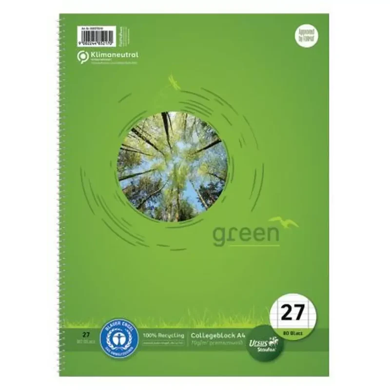 Collegeblock LIN27 - A4, 80 Blatt, 70 g/qm, liniert mit Rand