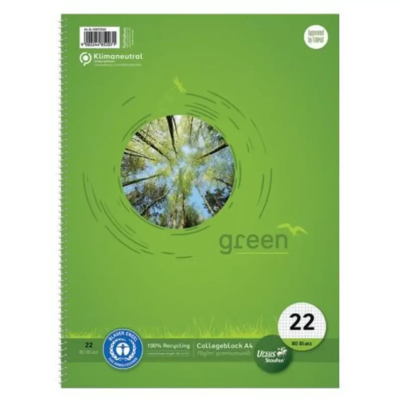 Collegeblock LIN22 - A4, 80 Blatt, 70 g/qm, kariert