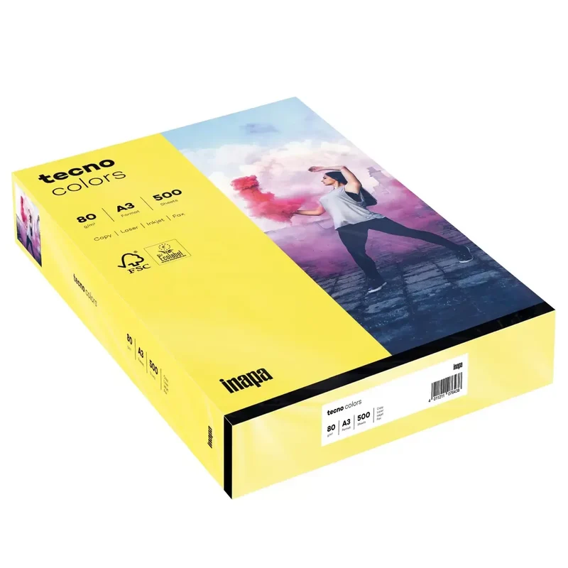 Multifunktionspapier tecno® colors - A4, 80 g/qm, mittelblau, 500 Blatt