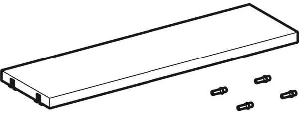 GEBERIT Einlegeboden für Hängeschrank mit Regalbolzen – 45 cm breit, passend für Acanto