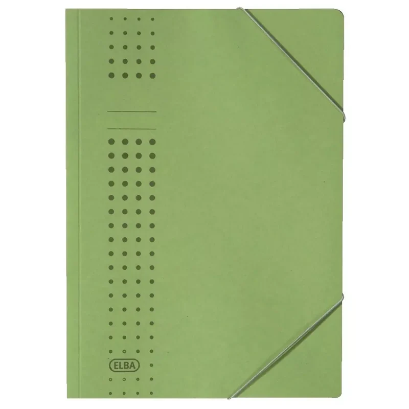 Eckspanner chic A4, für ca. 150 DIN A4-Blätter, mit Eckspannergummi, aus 320 g/m² Karton (RC), grün