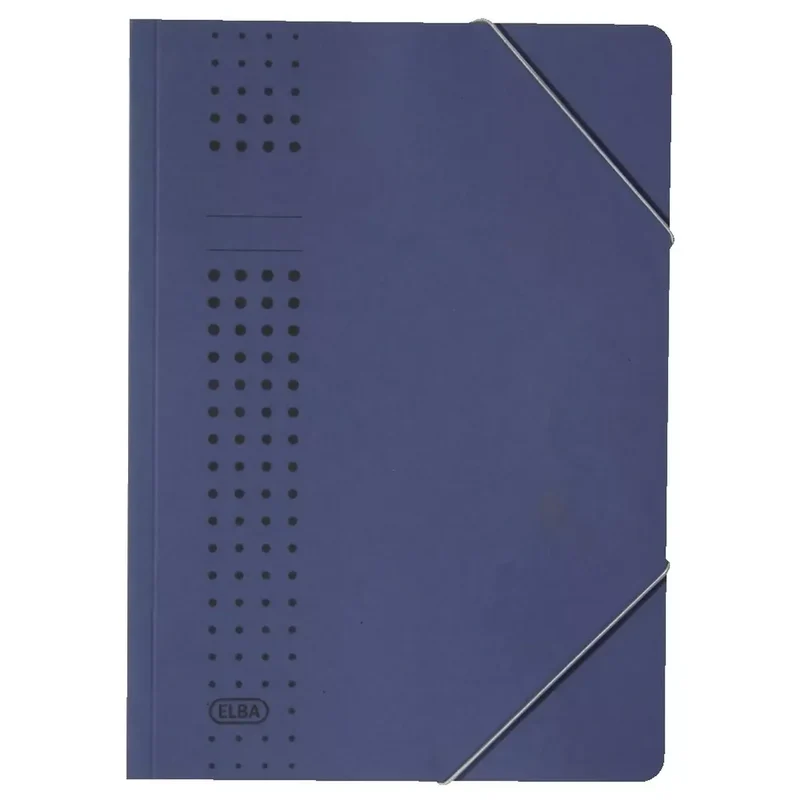 Eckspanner chic A4, für ca. 150 DIN A4-Blätter, mit Eckspannergummi, aus 320 g/m² Karton (RC), dunkelblau