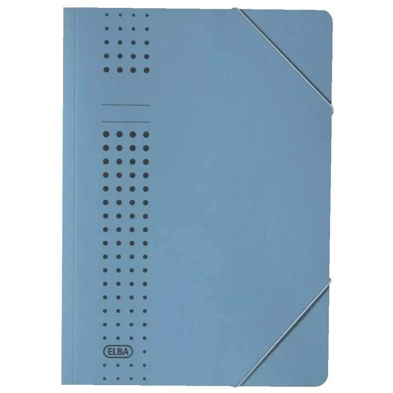 Eckspanner chic A4, für ca. 150 DIN A4-Blätter, mit Eckspannergummi, aus 320 g/m² Karton (RC), blau