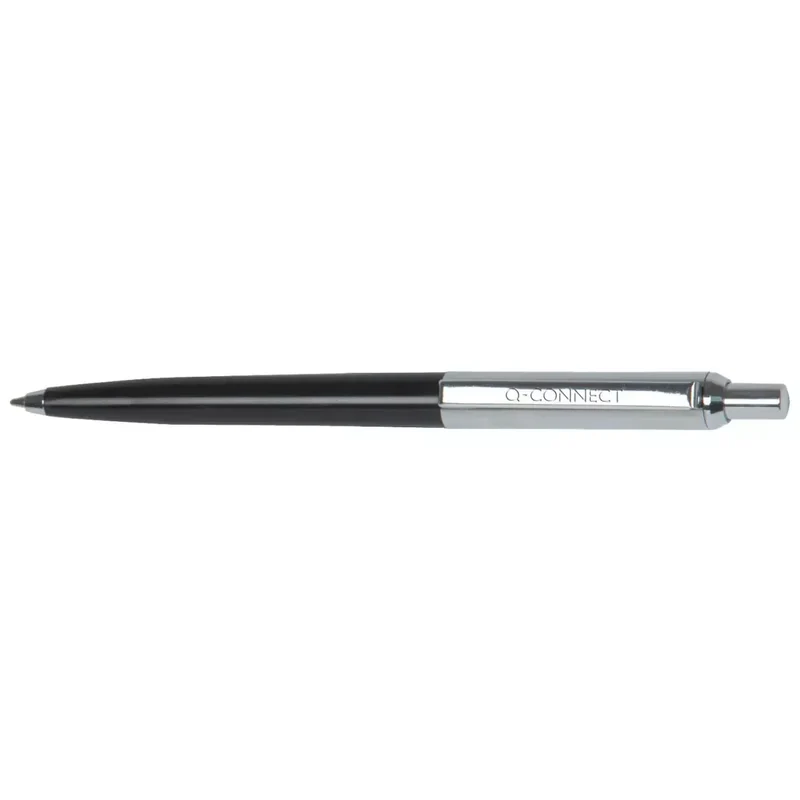 Druckkugelschreiber - M, schwarz/silber