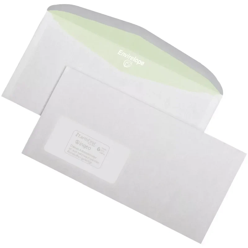 Kuvertierumschlag -114 x 229 mm, gummiert, 75 g/qm, mit Fenster, 1.000 Stück